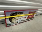 Vintage Miller High Life Metal Bass Fishing Beer Sign She s A Keeper 15 x36 