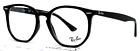 Ray Ban Rb7151 2000 Black Unisex Round Full Rim Eyeglasses 52-19-145 B 45