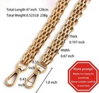 Metal Wide Chunky Purse Strap Chain Crossbody Replacement Gold-j-47 