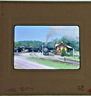 Vintage Steam Engine Locomotive Train Station Depot  north   35mm Slide C 1978