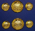 Lauren Ralph Lauren Replacement Buttons 6 Gold Tone Solid Metal Pristine Cond 
