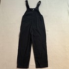 Vintage Mandalay Bay Kids Black Alphabet Bear Embroidered Overalls Sz 7 8 Bibs