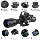 4-12x50 Ao Tactical Rifle Scope With Red green Dot Sight   Laser Sight For Rifle