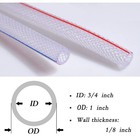 3 4  Id X 1  Od Clear Braided Pvc Tubing 3 3ft Flexible Vinyl Hose 246 5 Psi