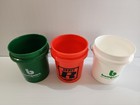Big R   Bomgaars Green  White   Red Mini Bucket 4  Tall Fast Shipping 3pk