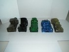 Lot Of 5 Vintage Avon Cologne Bottles Race Cars Empty
