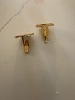 Vintage Cufflinks Gold Tone Metal Thunderbird Hotel   Casino Las Vegas  Euc