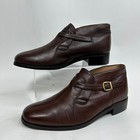 Vintage Freeman Freeflex Monk Strap Chukka Boots Mens Leather 4604 9w Mahogany