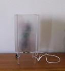 Vintage Mid Century Modern Gilbert Geometric Table Lamp In Clear Plastic
