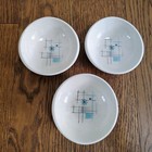 3 Vintage Mid Century Modern Atomic Franciscan Oasis Berry Bowl Fruit Cups