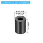 6pcs M6 Aluminum Spacers Metal Spacers 6 2mm Id X 15mm Od X 20mm L Black