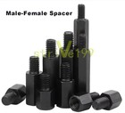 25 50 100pcs Black Plastic Nylon Hex Column Standoff Support Spacer Screw Nut M3