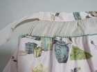 Vintage Kitchen Apron Womens Reversible Pink Sheer Organza Rickrack Print 50s