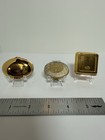 Vintage Set Of 3 Solid Perfume Compacts By Avon  Helena Rubinstein   Lacome -467