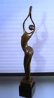 Signed Milo Bronze Sculpture Cubism Nude Abstract Modern Art Statue