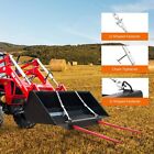 49  Universal Hay Bale Spear Tractor Bucket Loader Mover Spike 4000lbs Capacity
