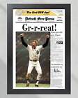 1984 Detroit Tigers World Series Framed Newspaper Front Page Print Kirk Gibson