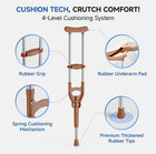 Shock-absorbing Under Arm Crutches For Adults   Youth 4 3  To 6 3    Dual Height