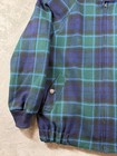 Vtg Pendleton Wool Jacket Men L Blue Green Tartan Plaid Zip Bomber Usa