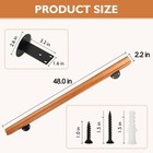 Acquan 4ft Solid Wood Stair Handrail For Indoor Stairs Outdoors Stair Railings
