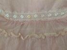 Vintage Baby Girls Pink Nylon Full Circle Ruffle Lace Dress Size 2