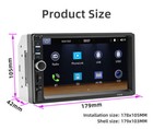Double 2din Car Radio Stereo Mp5 Player Touch Screen Bluetooth Android W camera