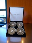 Vintage Lead Crystal Coasters In Velvet Case Crystal Legends Godinger Set Of 4