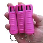 3 Pack Police Magnum Pepper Spray 1 2oz Hot Pink Molded Keychain Self Defense