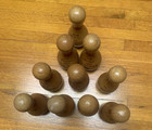 10 Vintage 1986-1989 Mini Wooden Bowling Pins 4  Mixed League Average Toy Decor