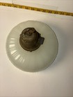 Antique Vintage 1920s Scalloped Glass Pendant Light Lamp Art Deco Needs Wiring
