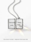 Sterling Silver 925 Book Photo Trinket Locket - 1 Photo Opens 15mm X 11mm