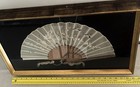 Antique Asian Fan Shadow Box Wall Art