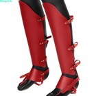 Larp Leather Leg Armor Gothic Greaves Half Chaps Gaiter Medieval Viking Knight