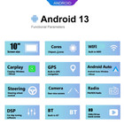 2 32gb 2din Rotatable 10 1  Android 13 Touch Screen Gps Wifi Bt Car Stereo Radio