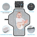 Baby Portable Changing Pad Travel - Waterproof Compact Diaper Changing Mat With 