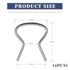 Car Window Handle Crank Retainer Clip  76980 Rustproof Metal Vehicle Door 4 Pcs