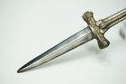 18c  Antique French Romantic Dagger Knife Death Skull Bones Handle Cast Iron 7  