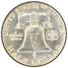 1963-d Franklin Half Dollar Pcgs Ms65 - Pretty End Of Roll  eor  Toning