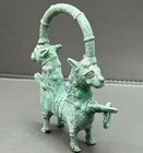 Ancient Old Near Eastern Sasanian Bronze Figurine Lock Circa 2nd-6th Century Ad