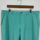 Adidas Golf Shorts Men s Size 36 Green Flat Front Moisture Wicking 8  Inseam