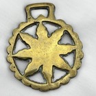 Brass Horse Medallion Vintage English Traditional Geo Sun Ray Star Show Harness