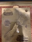 Map Of New Zealand By John Tallis 1851 In Gold  8x10 Inch Frame  Antique