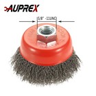 5 Pack 3 Inch Coarse Crimped Wire Cup Brush For Angle Grinder With 5 8 Inch-11 T