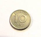 1920-w Sweden 10 Ore Coin