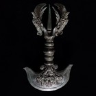 Tibetan Makara Elephant Axe Vajra Dorje Bronze Brass Ritual Weapon 14  For Altar