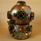 New Antique Brass Scuba Marine Diving Divers Helmet Us Navy Mark V Full Size