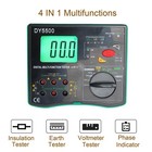 4-in-1 Earth Ground Resistance Tester Insulation Meter Megger Ac Volt Phase