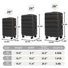 20 24 28  Trolley Case 3-piece Hardside Lightweight Spinner Luggage Bag Set Tsa