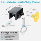 Zrfcxe Window Locks  4 Pack For Horizontal   Vertical Sliding Windows