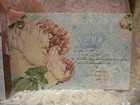 Shabby Gift Tags Vintage Paris   French Roses Peach   Blue   Small Jewel  3 